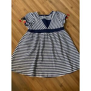 Gymboree Holland Days 2t Navy Tulip dress stripes cotton